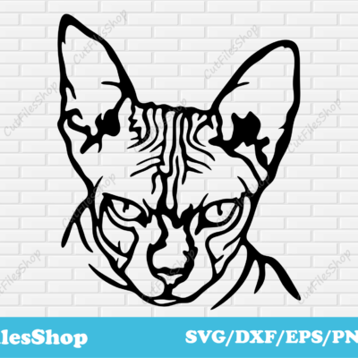 Sphynx cat svg for cricut, Vector T-shirt designs, Dxf for laser cutting, Vinyl cut files, Silhouette cameo files, cat svg free download, pets dxf, peeking cat svg, cutting files free downloads, Free vector download, svgs files free, cat dxf files, dxf for cnc, dxf files