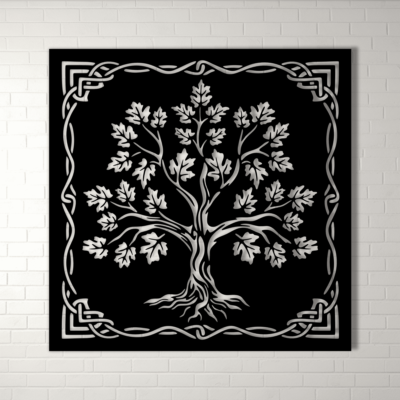 Tree Panel DXF for Laser and Plasma Cutting, DIY Art Screen SVG for Cricut, Cut files shop