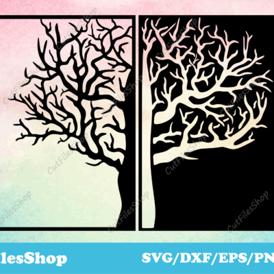 Tree of life dxf file, tree dxf files, dxf wall panels, svg vector for cricut, laser cut panels dxf