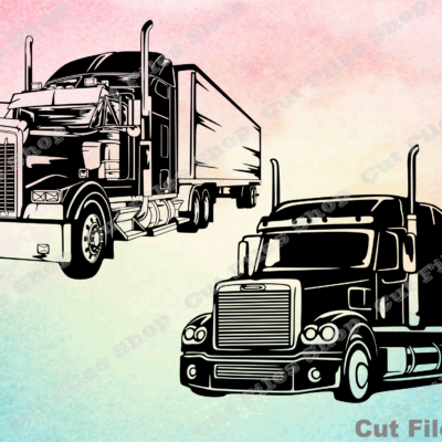 Truck vector, svg vector, cut files, dxf for laser