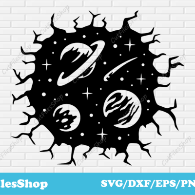 Universe svg for cricut, Wall decor making, laser cutting metal, vinyl cut files, svg crafts, cut files, planet dxf svg, stars svg for cricut, decor dxf, digital download svg dxf, free svg files, free vector download