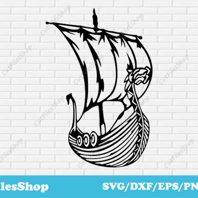 Viking ship svg file, ship vector image, t shirt design making, dxf images, t shirt cut file, cnc dxf file, eps files, svg files, dxf files, dxf decor, dxf art, CNC files for Laser and Plasma Cutting, Vector images for t shirt making, Clip Art dxf, Svg files for cricut and Silhouette Cameo