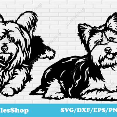 Yorkshire Terrier svg for t-shirt designs, Yorkshire Terrier svg files for cricut, dxf dogs for laser cut, YorkshireTerrier png, dogs svg for sublimation, cnc dogs for plasma, download vector dogs, t shirt art dogs, commercial use dxf files, peeking dogs svg, dogs for cricut