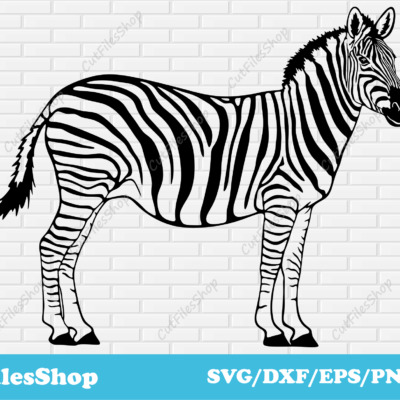 Zebra svg images for cricut, wild animals dxf files for cricut, dxf for cnc router, dxf animals for plasma, laser files, plasma files