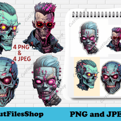 Zombies png files for sublimation, transparent png for t-shirt design, collection zombie, jpeg zombie, png for cricut, zombie t-shirt design, zombie art, collection zombies, stickers zombie png