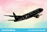 Airplane cut file, svg for silhouette, travel svg, wall decor svg, dxf for laser - Cut Files Shop