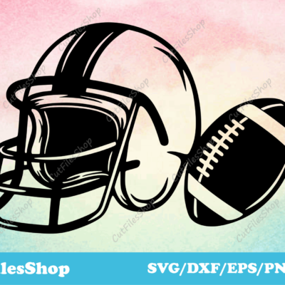 American football vector image, sport cut file for cricut, Dxf for laser cutting - Cut Files Shop