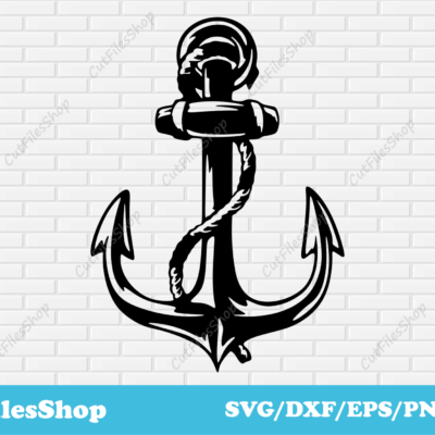 Anchor dxf for laser cutting, Digital download CNC files, Wall decor making dxf, Plasma cut files - Cut Files Shop