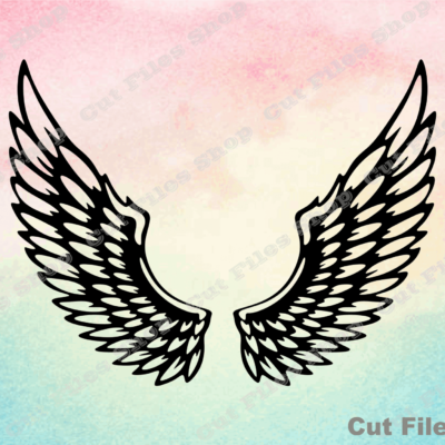 Angel wings svg, wings svg, svg bundle, love svg, file laser cut, files for web design, cnc dxf, cnc vector files, laser cutting files - Cut Files Shop