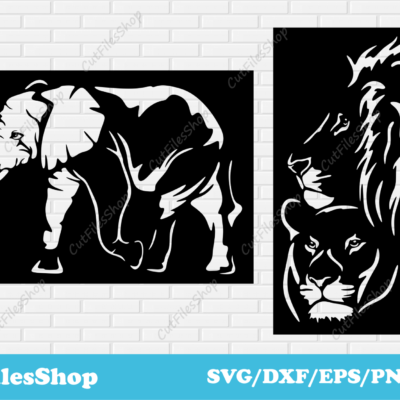 Animals dxf svg cut files for CNC machines, Plasma cutting files, Laser dxf cut file, svg for cricut - Cut Files Shop