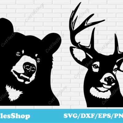 Animals dxf svg files for cricut, silhouette cameo, cnc laser/plasma/water jet cutting - Cut Files Shop