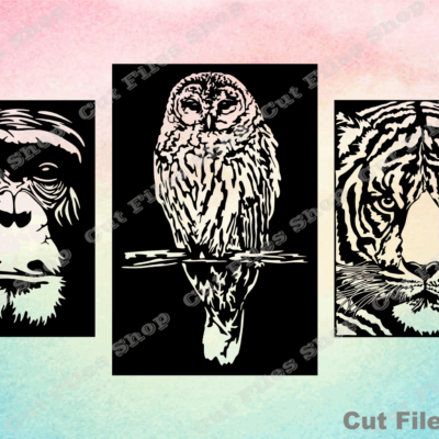 Animals for cricut, laser cut wall decor, cnc files for wood, svg designs for cricut, cricut svg - Cut Files Shop