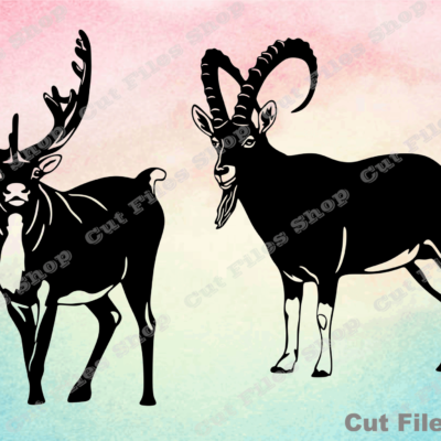 Animals for cutting, deer cut file, goat for cricut, svg cutting files, plotter files, cnc svg files - Cut Files Shop