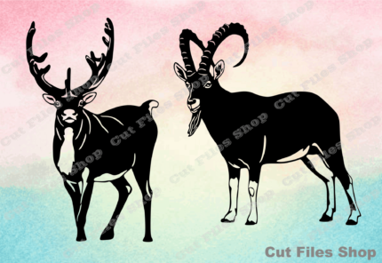 Animals for cutting, deer cut file, goat for cricut, svg cutting files, plotter files, cnc svg files - Cut Files Shop