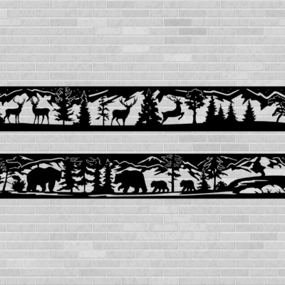 Animals scenes dxf files for plasma cutting, files for cnc laser, nature scenes for cutting - Cut Files Shop