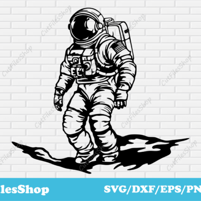 Astronaut Svg file for Cricut, Dxf laser cut files for wall decor making, svg cuttable design, Silhouette astronaut - Cut Files Shop