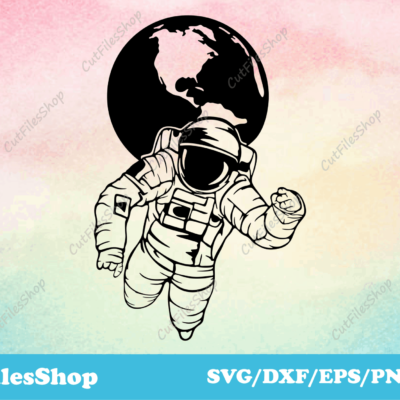 Astronaut svg files for cricut, astronaut svg image, dxf laser cut files, silhouette files - Cut Files Shop