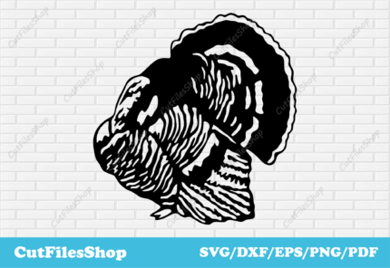 Bird turkey svg cut files for cricut, bird dxf for laser cutting, decor making dxf, sticker bird svg - Cut Files Shop