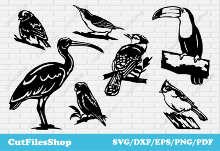 Birds dxf for Laser cutting, Svg birds for cricut, CNC cut files, DXF for cnc plasma - Cut Files Shop