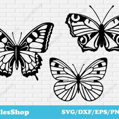 Butterflies svg files for cricut, Clip art svg, Dxf for laser cutting, T - shirt designs, DXF for CNC - Cut Files Shop