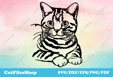 Cat svg download, animal svg files for cricut, pet svg files, dxf animals for laser cut - Cut Files Shop