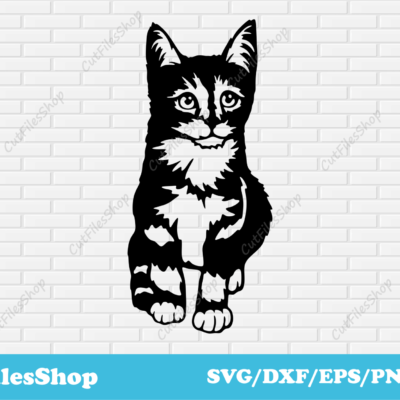 Cat svg for cricut, Cat decor making, Dxf for laser cut, Vinyl cutting, Stickers making - Cut Files Shop