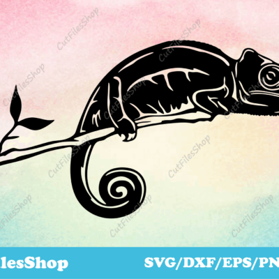 Chameleon svg files for cricut, vector for laser engraving, dxf for laser cuting - Cut Files Shop