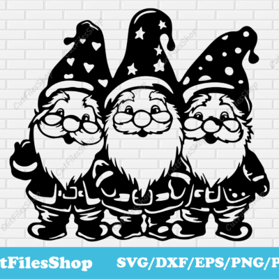 Christmas gnomes Svg for Cricut, Christmas Cut files, Clip Art for T - shirt, Christmas Gnomes Dxf for Laser cut - Cut Files Shop