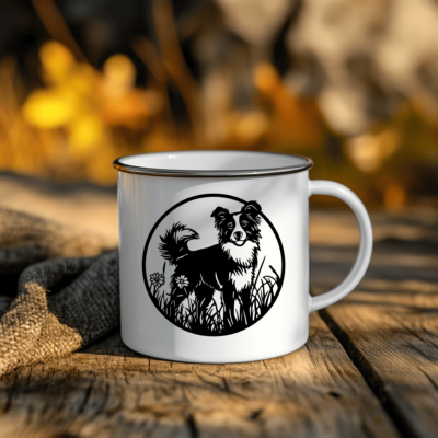 Border Collie SVG DXF Files – DIY Vinyl Decals, Sublimation, and Mug design Projects