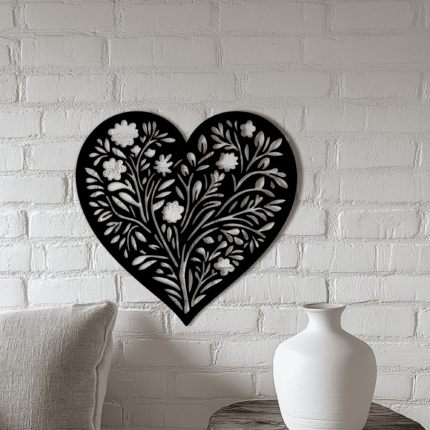 Valentine's Floral Heart SVG – Sublimation Sweatshirt & DIY Vinyl Decals