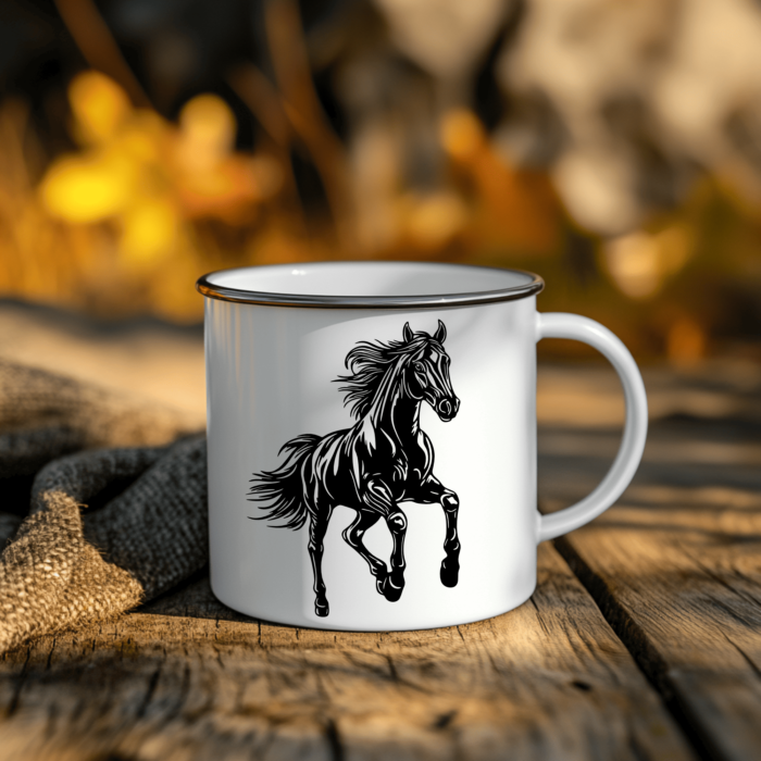 umping Horse SVG DXF Files for Laser Art, Cricut Projects, and Camping Mug design