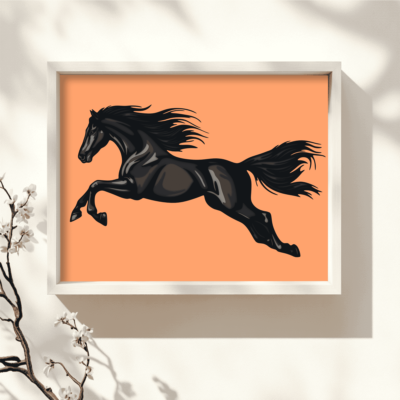 3D Jumping Horse Layered SVG – Multilayer Papercraft & CNC Design