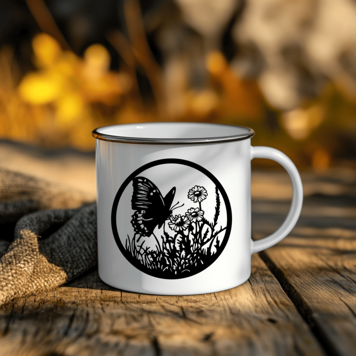 Butterfly Sublimation Design, Circle Art DXF, and Windmill Scene SVG Files