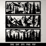 Wildlife Panels Dxf for CNC, Wildlife Screen designs for Laser and Plasma Cutting