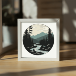 Nature Scene Layered SVG for 3D Shadow Box Crafts and Paper Cut Art