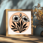 Floral 3D Shadow Box SVG, Multilayer Papercraft for DIY Home Decor & Gifts