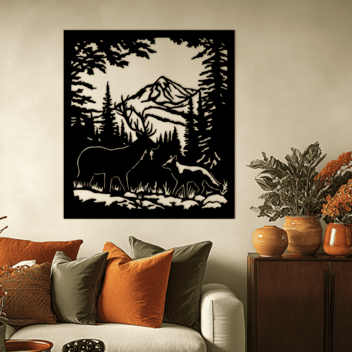 Wildlife Panel for CNC, DXF Cutting Files for Laser, Plasma & DIY Decor